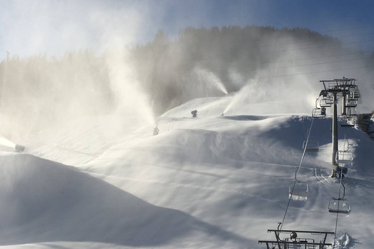 Beschneiung Talabfahrt