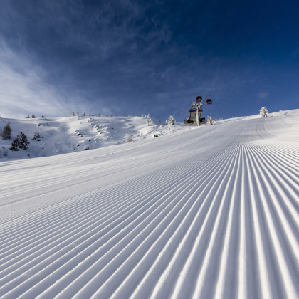 Frisch präparierte Piste