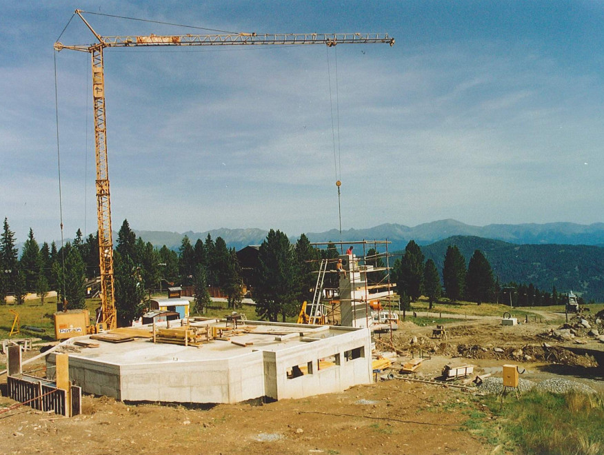 Bau Bergstation Gondelbahn 1992
