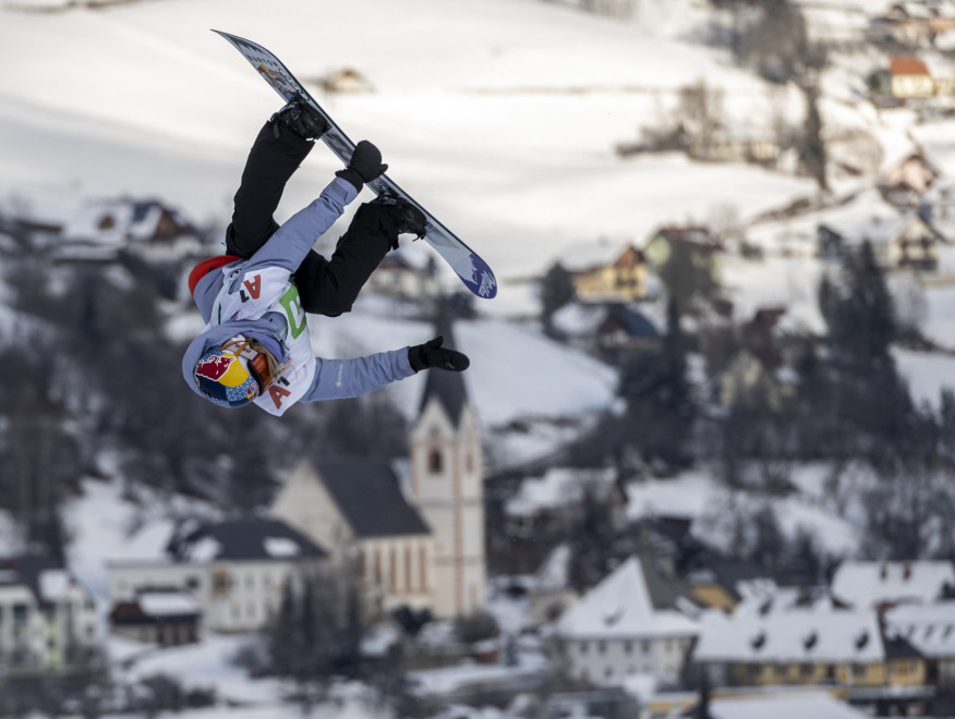 Anna Gasser beim Big Air Weltcup 2021