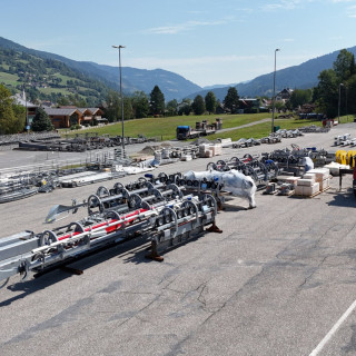 Erste Komponenten der neuen Seilbahntechnik eingetroffen