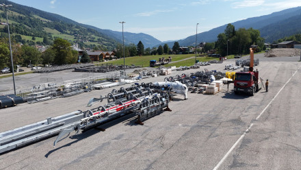 Erste Komponenten der neuen Seilbahntechnik eingetroffen